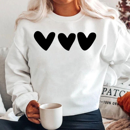Bluza din bumbac 100% Black hearts