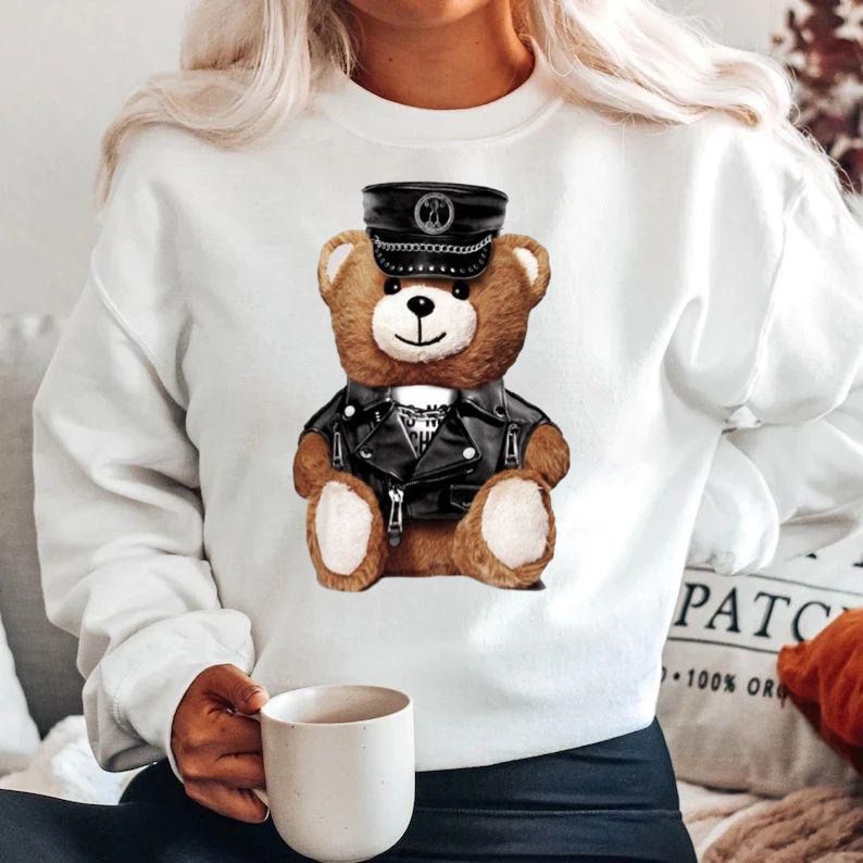 Bluza alba din bumbac 100% Black Bear