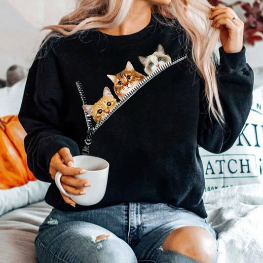 Bluza din bumbac 100% Cats