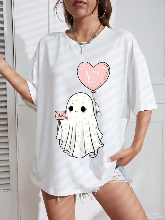 Tricou Oversize din bumbac 100% Be my boo