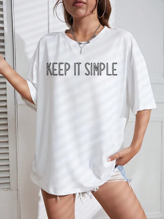 Tricou Oversize din bumbac 100% Simple