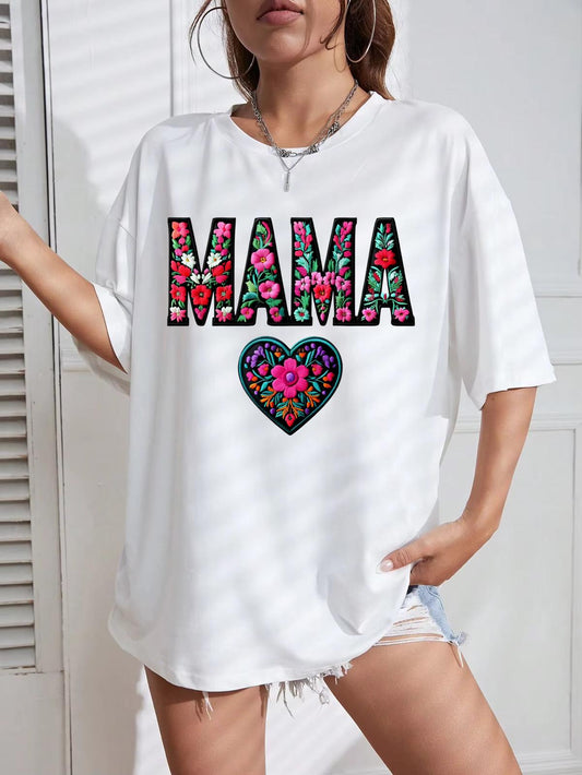 Tricou Oversize din bumbac 100% MAMA