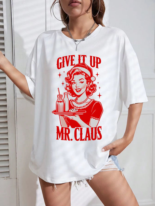 Tricou Oversize din bumbac 100% Give it up