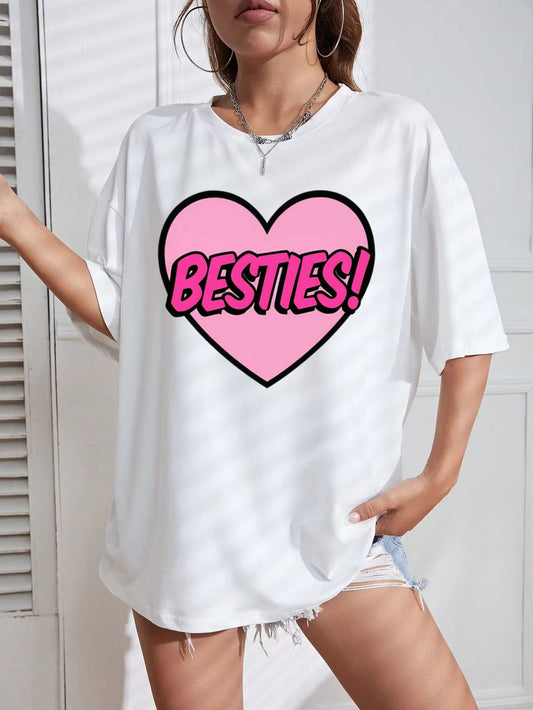 Tricou Oversize din bumbac 100% Bestie