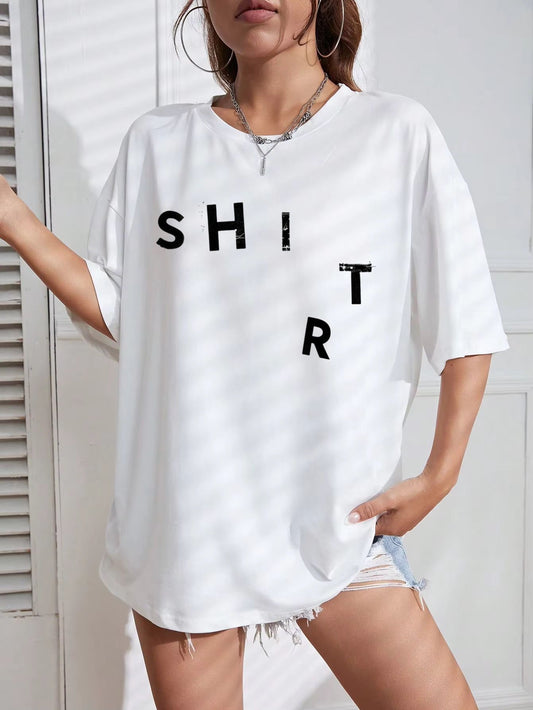 Tricou Oversize din bumbac 100% Shirt