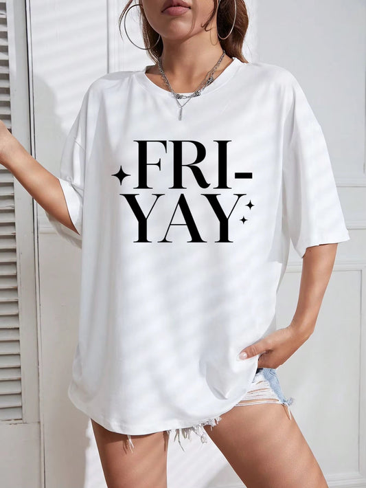 Tricou Oversize din bumbac 100% Friyay