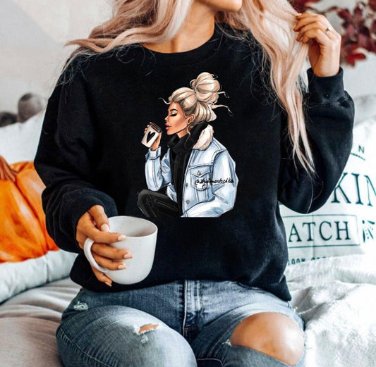 Bluza din bumbac 100% Coffee