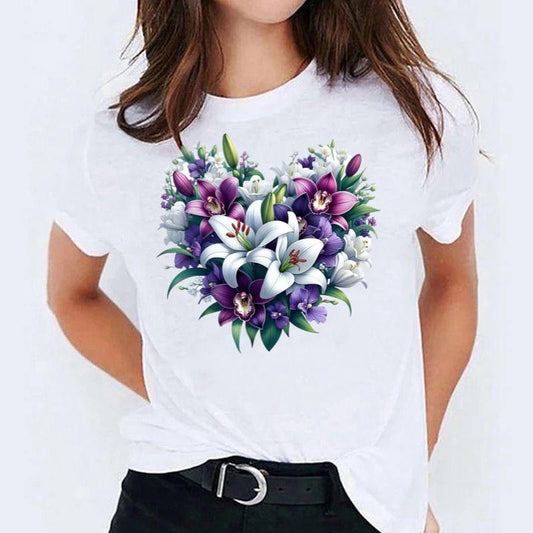Tricou Heart flowers