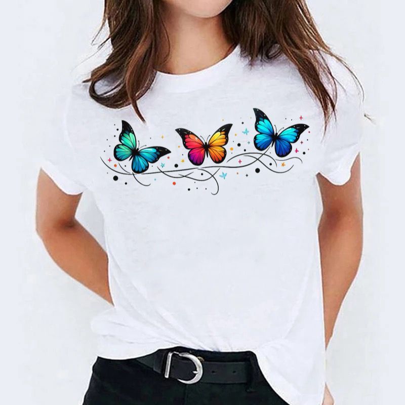Tricou dama din bumbac 100% 3 Fluturi Color 2