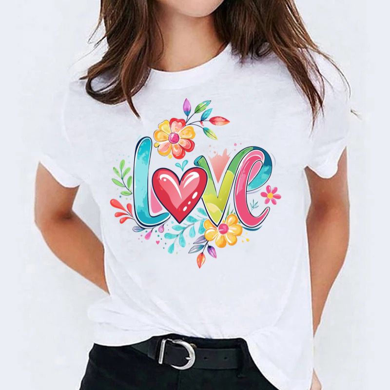 Tricou dama din bumbac 100% Love Gold
