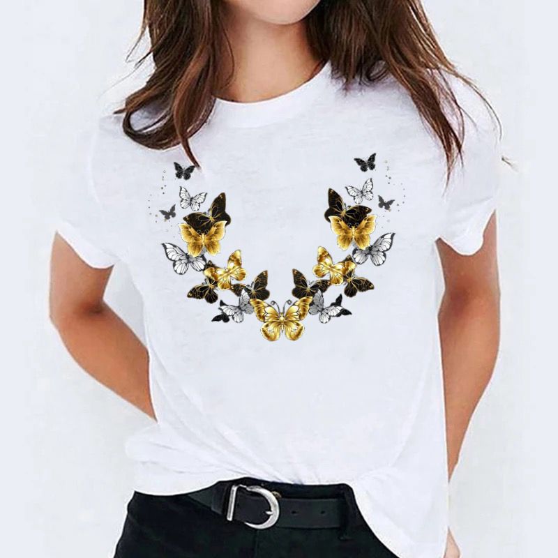 Tricou Yellow-Black Butterflies