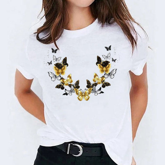 Tricou Yellow-Black Butterflies