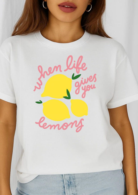 Tricou dama din bumbac 100% Lemons