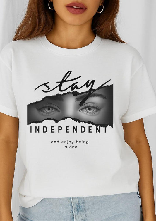 Tricou dama din bumbac 100% Stay independent