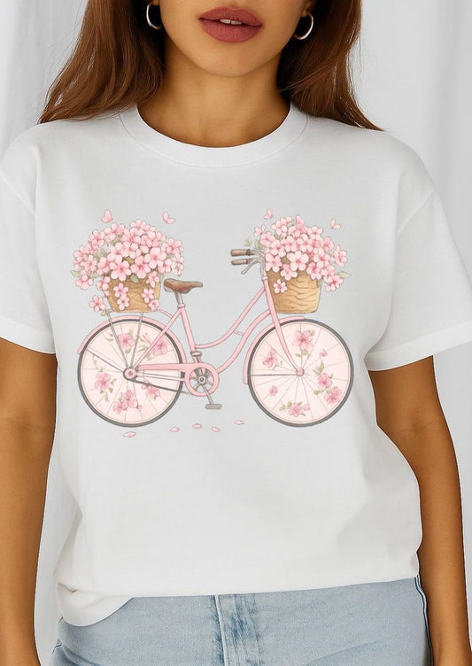 Tricou Roz Bicycle