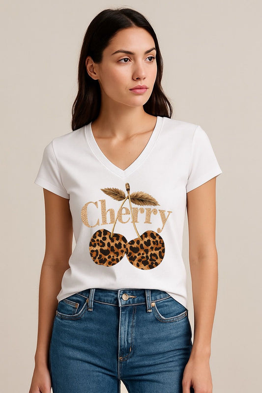 Tricou dama anchior din bumbac 100% Cherry 2