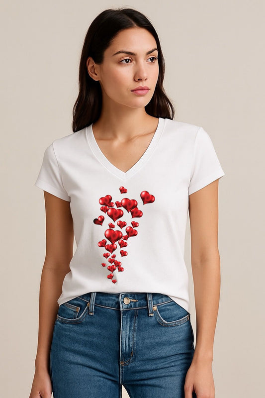 Tricou dama anchior din bumbac 100% 1000 red heart