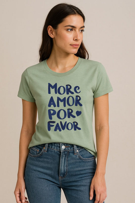 Tricou Verde salvie Mon Amor