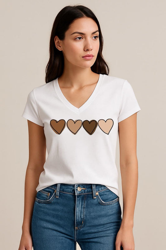Tricou dama anchior din bumbac 100% 4 inimi