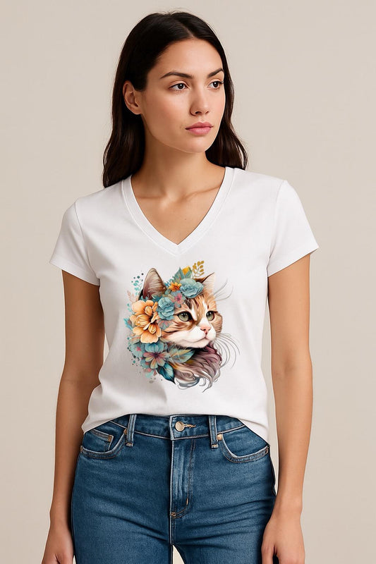 Tricou dama anchior din bumbac 100% New cat