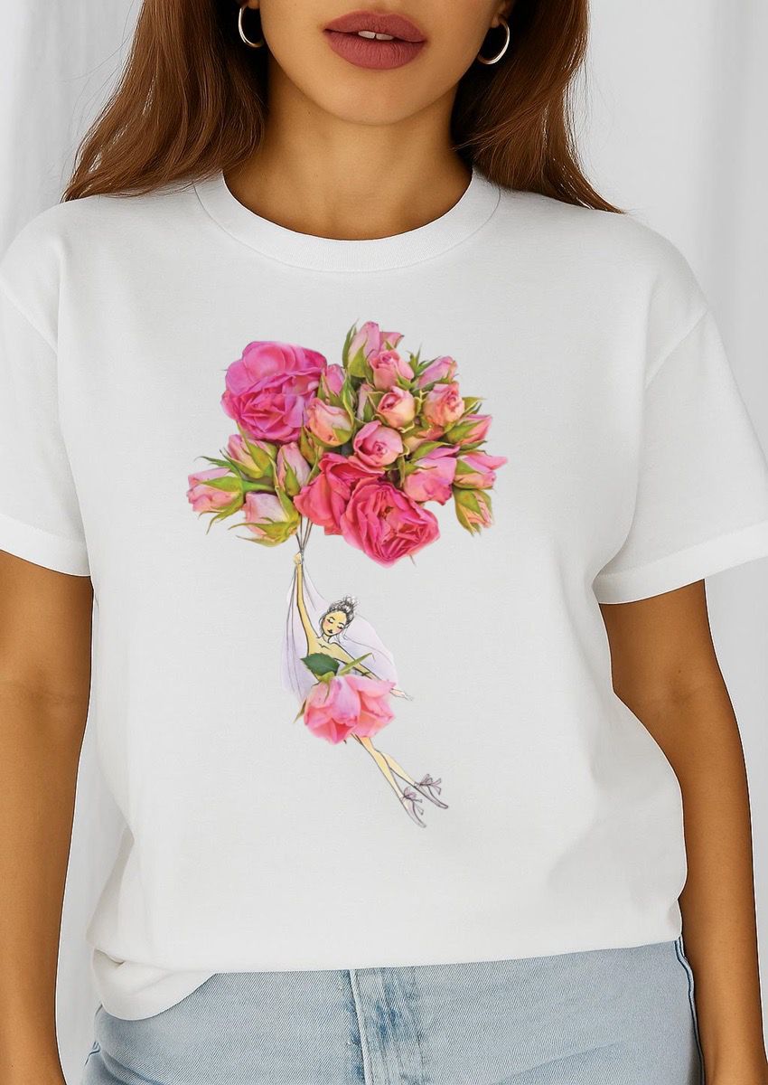 Tricou dama din bumbac 100% Flower 10