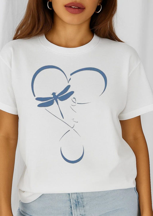 Tricou dama din bumbac 100% Blue Libelula 3