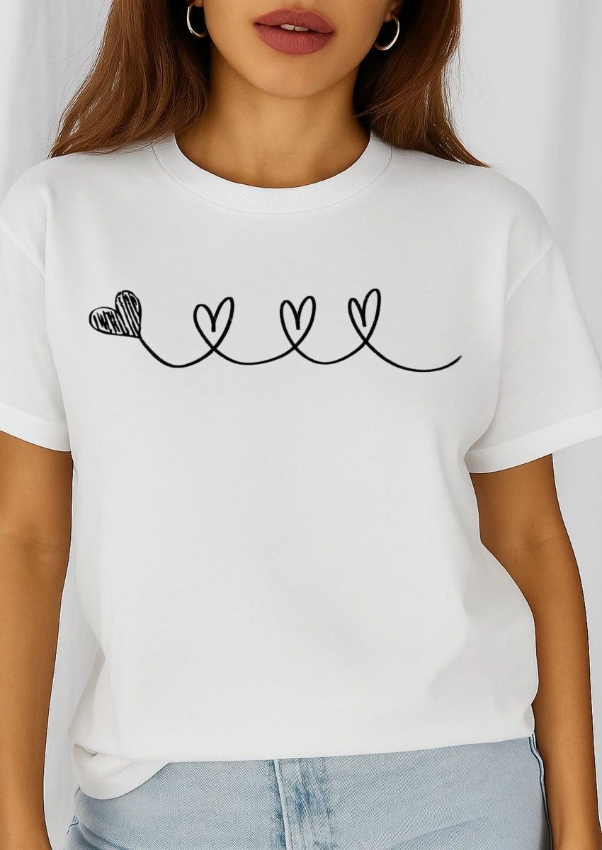 Tricou dama din bumbac 100% 4 Inimi