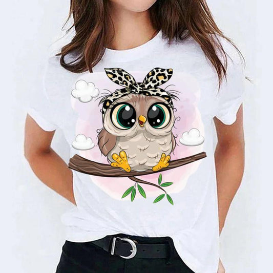 Tricou dama din bumbac 100% Owl - Lichidare stoc