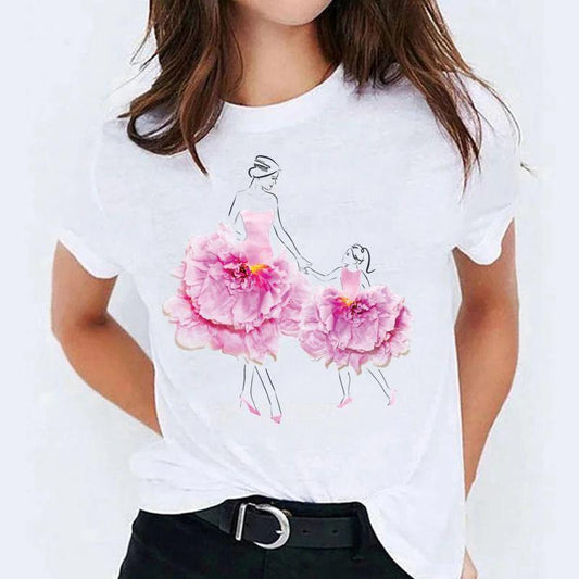 Tricou dama din bumbac 100% Floral Artistic - Lichidare stoc