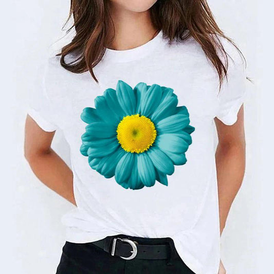 Tricou dama din bumbac 100% Sunflower Turquoise - Lichidare stoc
