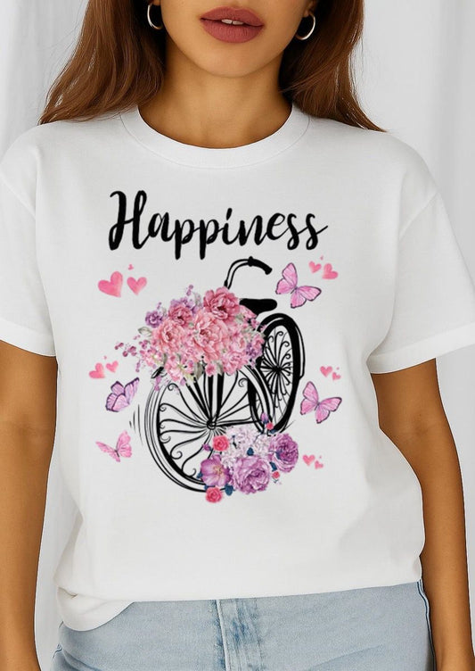 Tricou dama din bumbac 100% Happiness