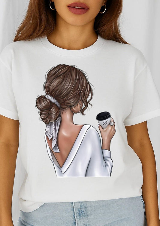 Tricou dama din bumbac 100% Love Coffee