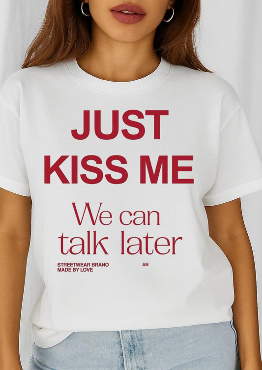 Tricou dama din bumbac 100% Just kiss me