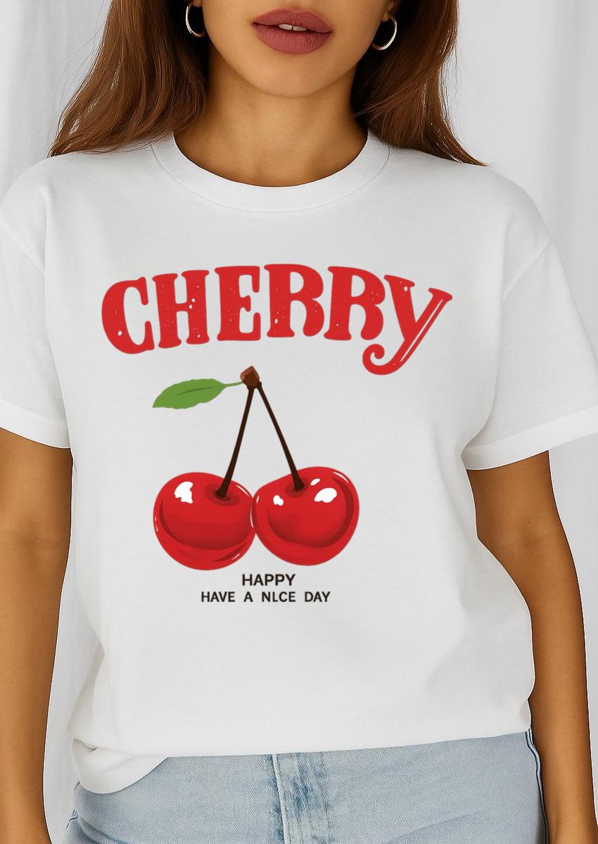 Tricou dama din bumbac 100% Cherry
