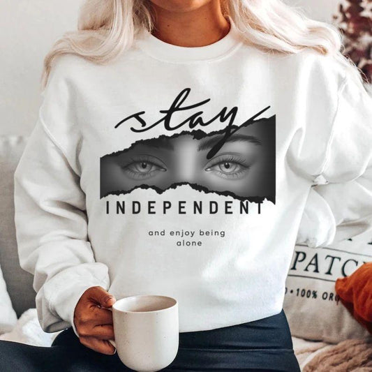 Bluza din bumbac 100% Stay independent