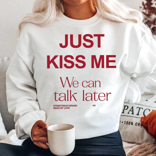 Bluza din bumbac 100% Just kiss me
