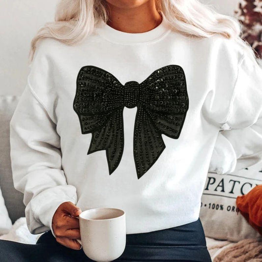 Bluza din bumbac 100% Fundita neagra