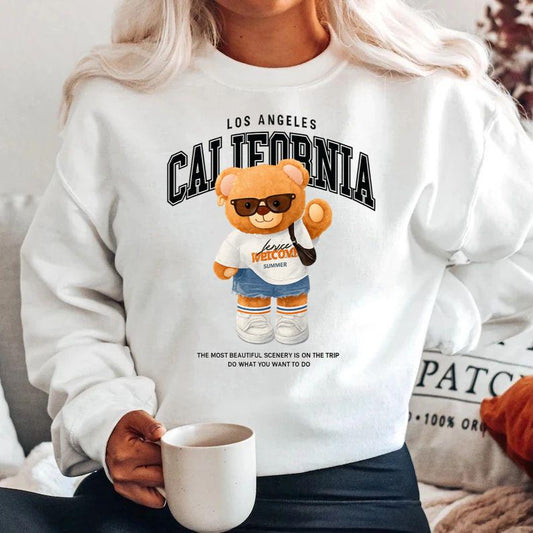 Bluza alba din bumbac 100% California