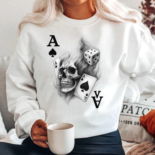 Bluza alba din bumbac 100% Black card