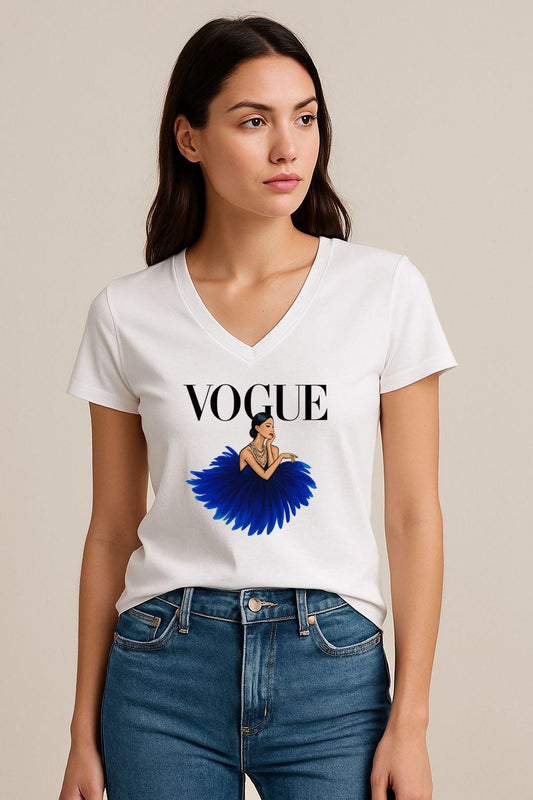 Tricou dama anchior din bumbac 100% Blue fashion