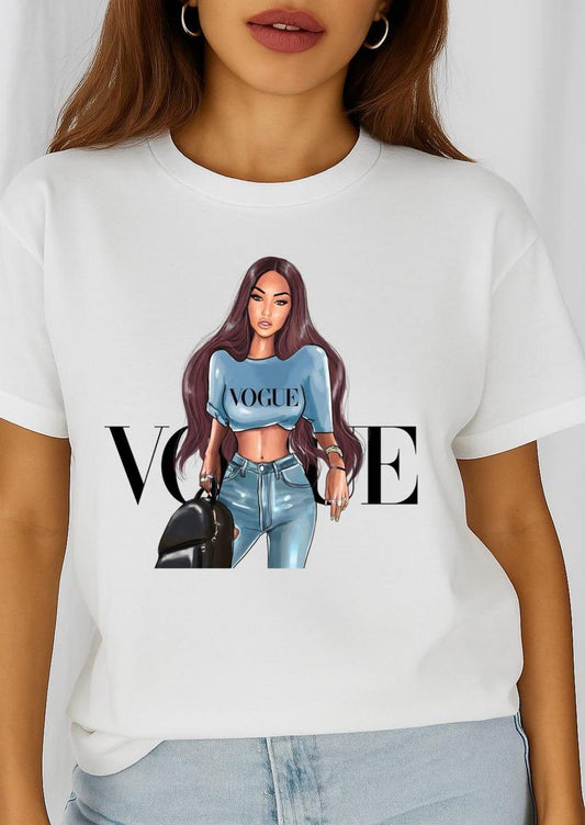 Tricou dama din bumbac 100% Fashion blue