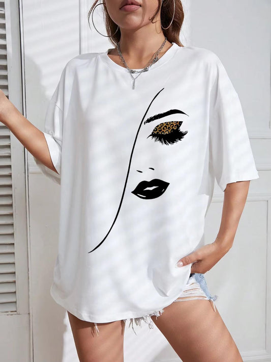 Tricou Oversize din bumbac 100% Face
