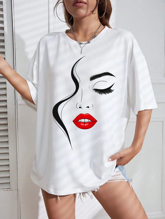 Tricou Oversize din bumbac 100% Face