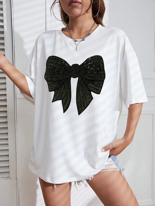 Tricou Oversize din bumbac 100% Fundita neagra