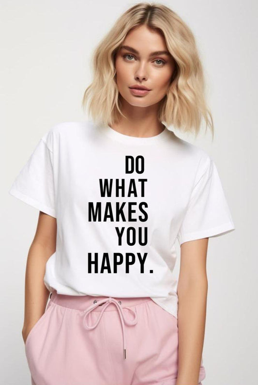 Tricou dama din bumbac 100% Makes you happy