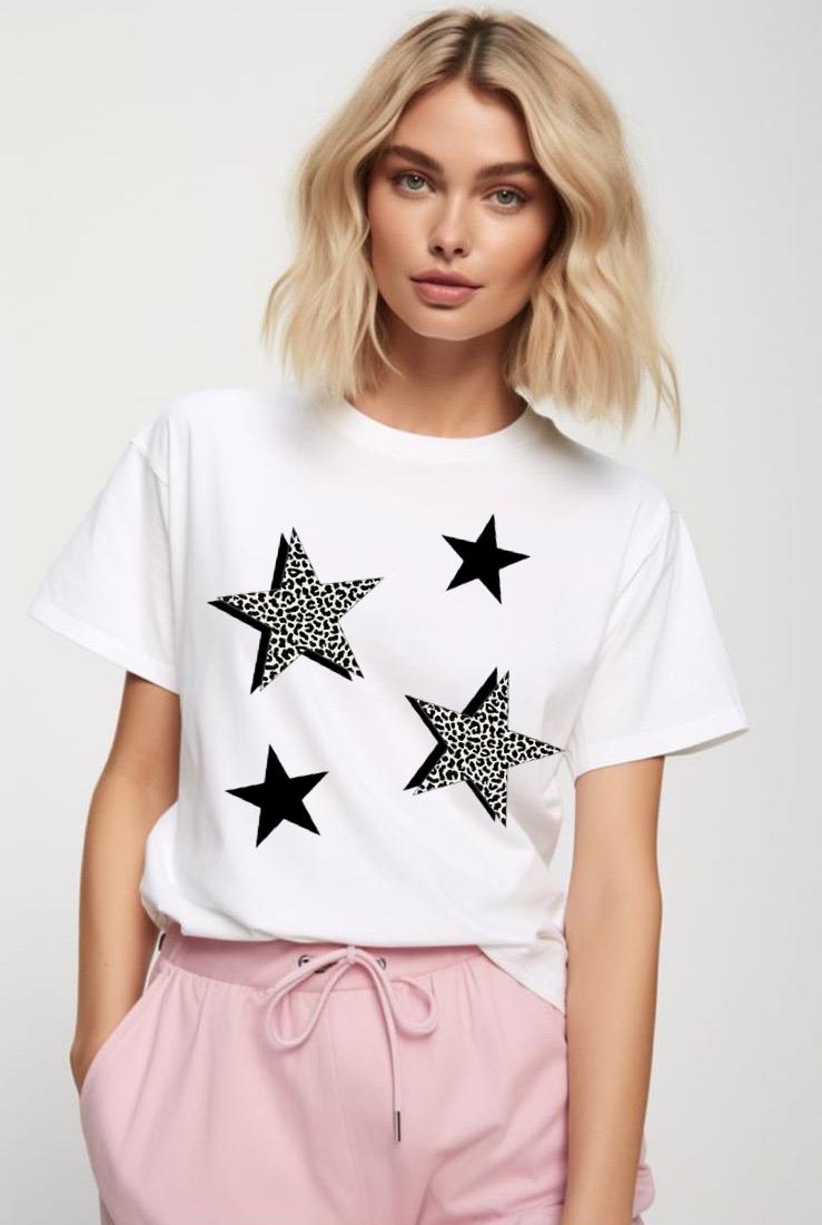 Tricou dama din bumbac 100% Stars