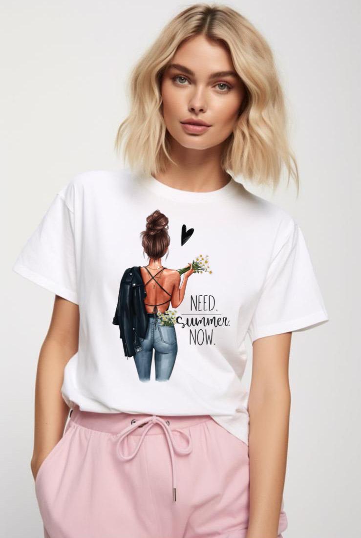 Tricou dama din bumbac 100% Need Summer Now