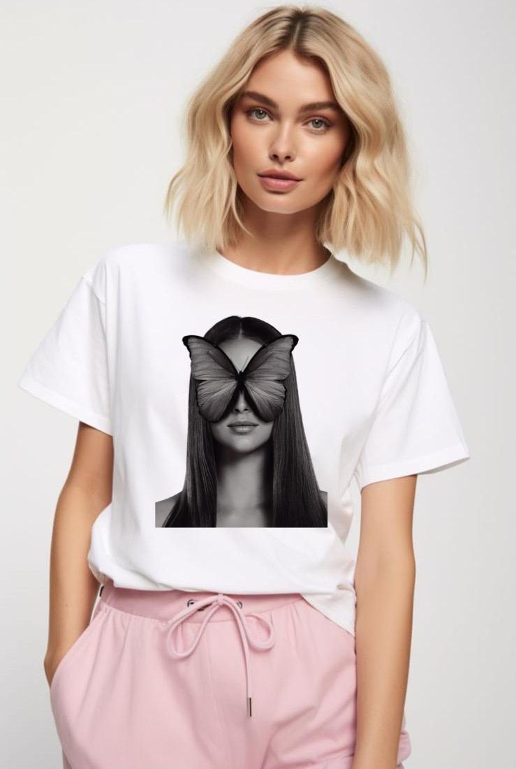 Tricou dama din bumbac 100% BUTTERFLY BEAUTY 6
