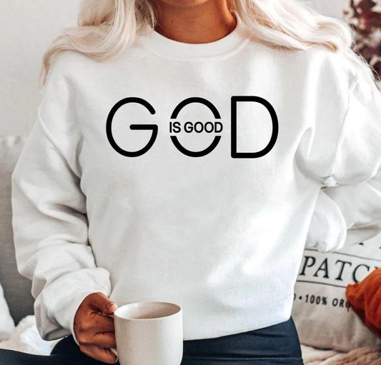 Bluza alba din bumbac 100% God
