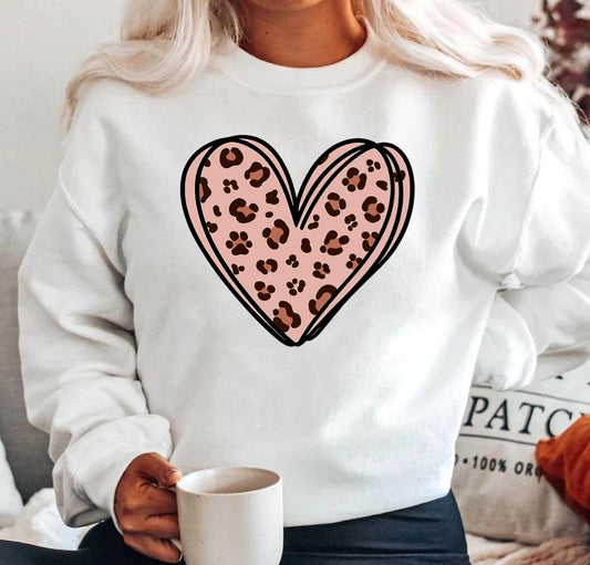 Bluza alba din bumbac 100% Heart rose